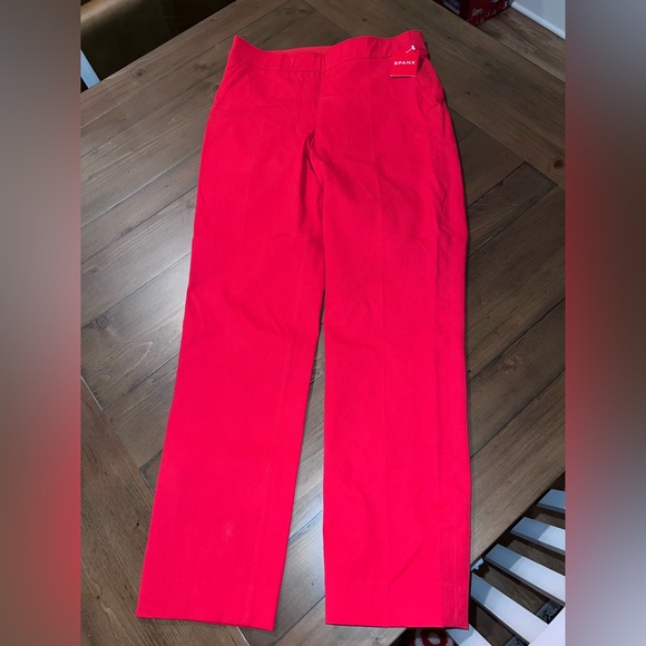SPANX NWT On-the-Go Ankle Slim Straight Pant Red Size M - Picture 7 of 7